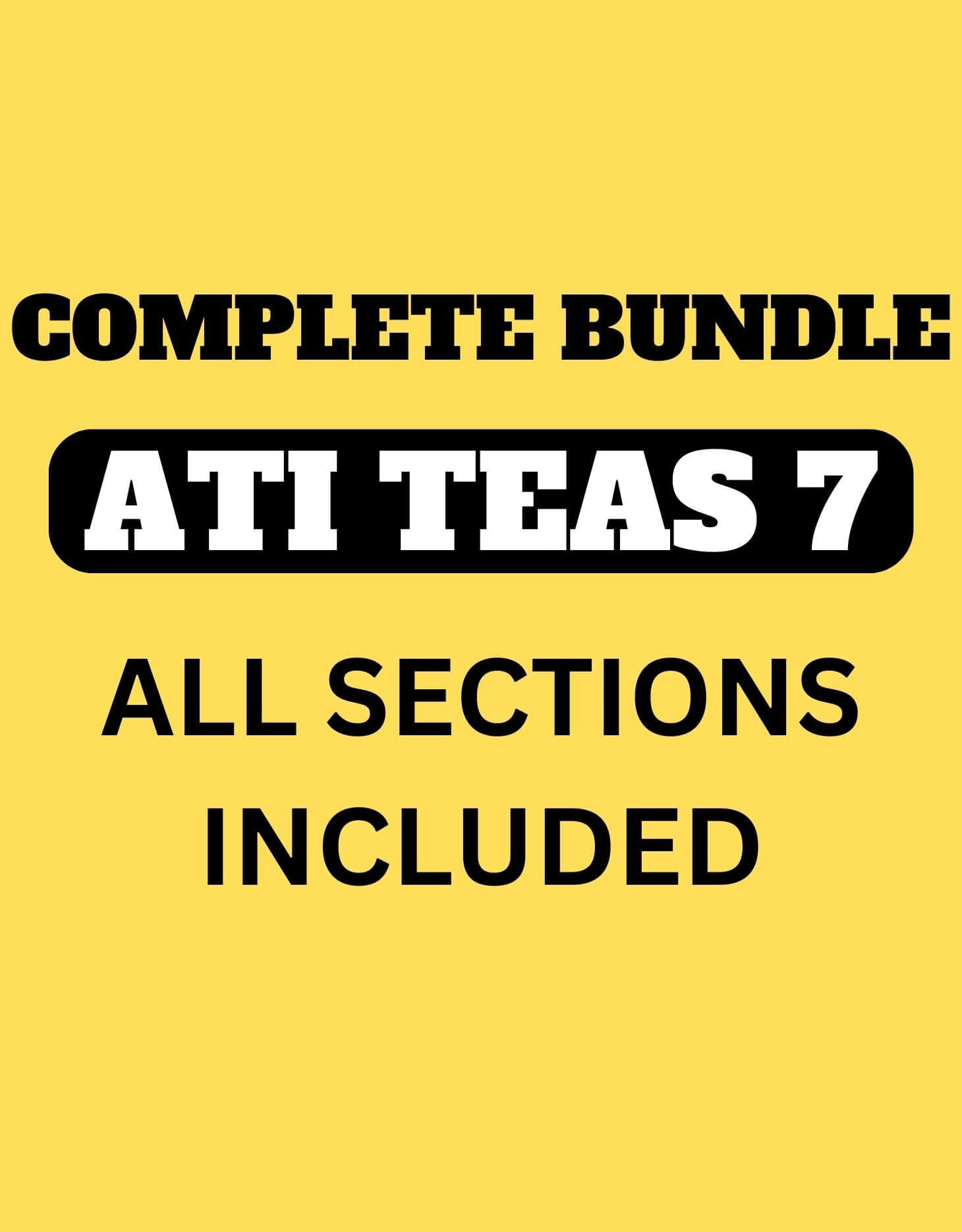 ATI TEAS 7 Complete Bundle | TEAS Notes | Study Notes | Comprehensive Predictor Exam