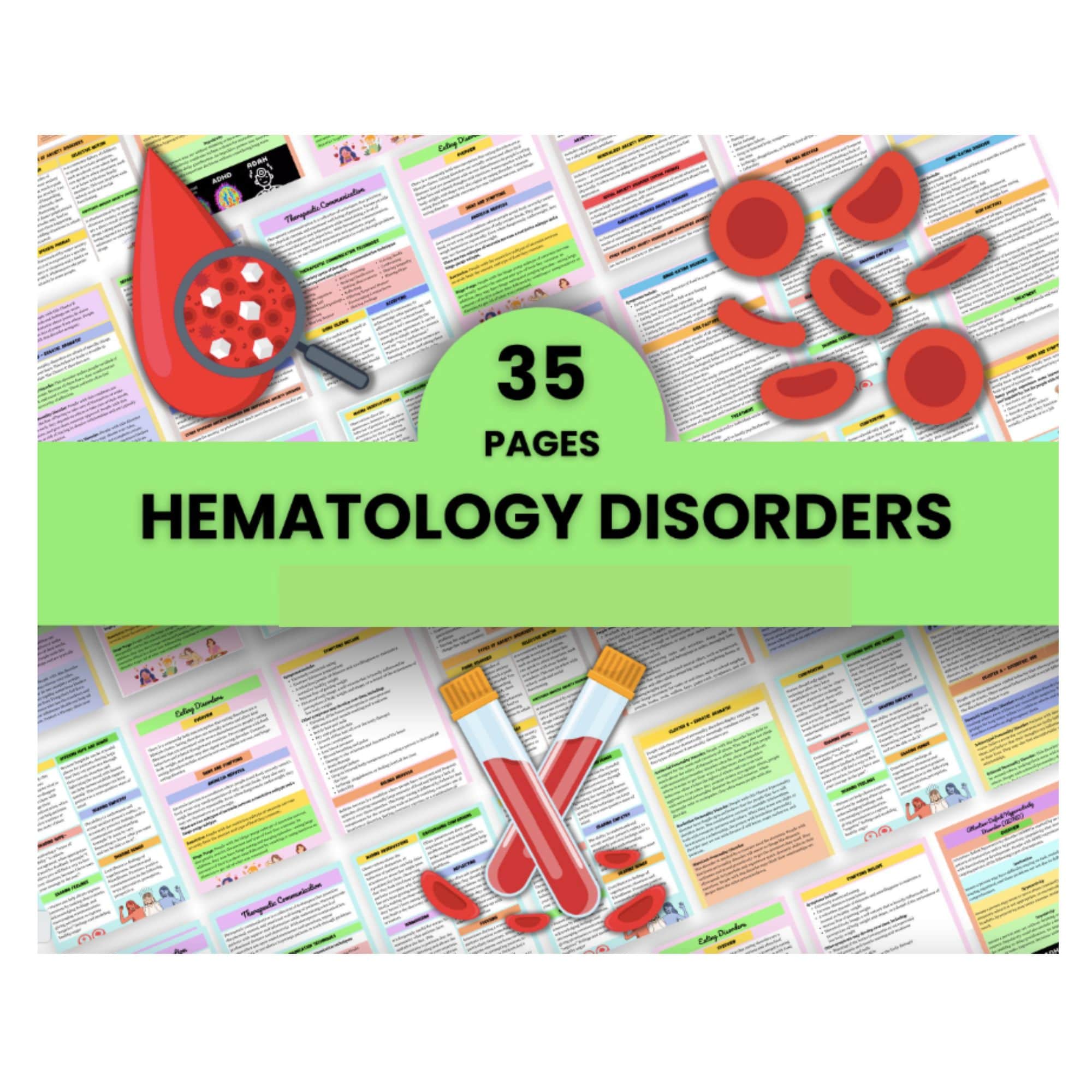 Hematology Disorders | Nursing Notes | 35 Pages Bundle